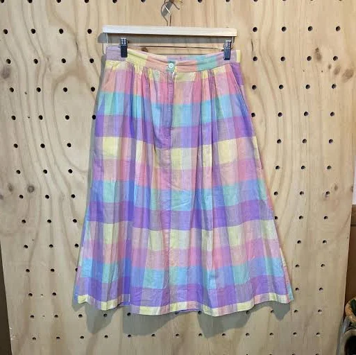 skirt Cottagecore 80s High Waist Plaid Midi Skirt Etsy - Seller $35