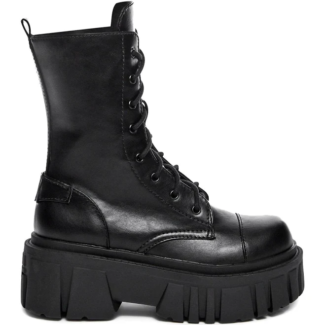 shoes Current Mood Everyone's A Critic Combat Boots - BLACK / US 7 Dolls Kill $125