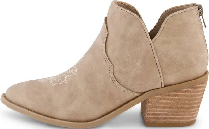 shoes Cushionaire Women's Rodeo Western Stacked Heel Ankle Boots with Memory Foam Cushionaire $49.99