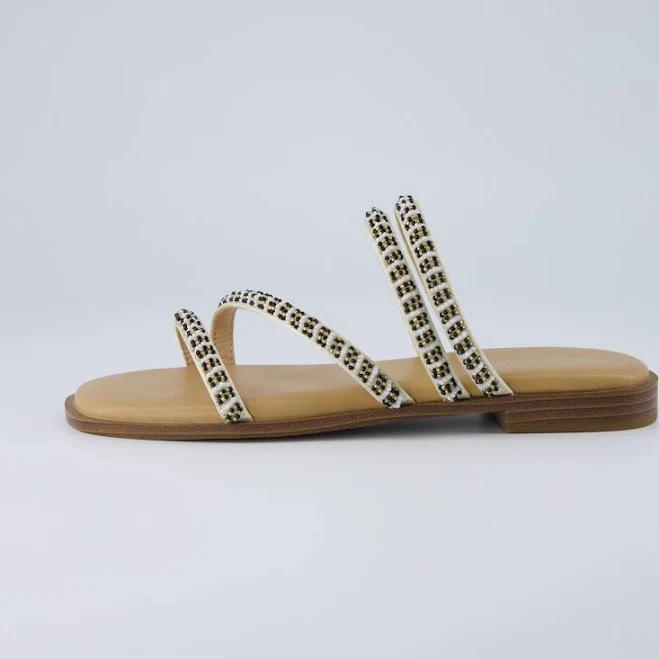 shoes Cushionaire Women's Vivid Beaded Flat Sandal Cushionaire $19.99