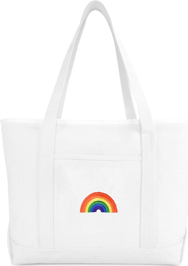 bag Dalix Rainbow Canvas Tote Bag Dalix $25