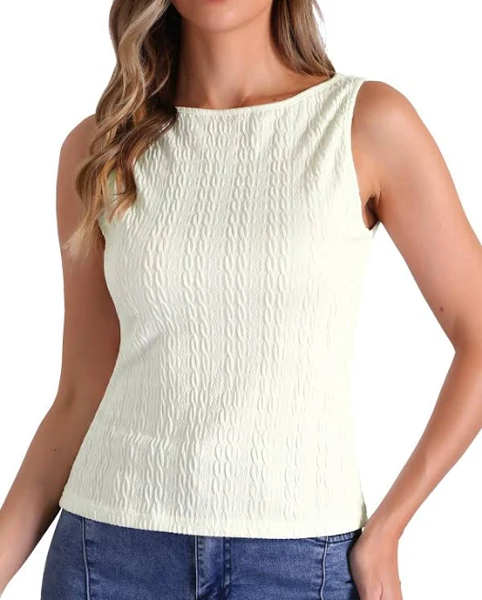 top Daring Diva Women's Sleeveless Boat Neck Knit Tank Top Walmart $13.88