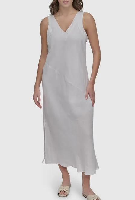 dress DKNY Women's Asymmetric Sleeveless Linen Dress Nordstrom $129