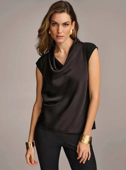 cowl neck top Donna Karan Women's Cowl-Neck Cap-Sleeve Top Donna Karan $69