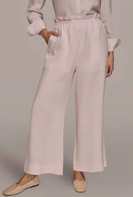 pants Donna Karan Women's Extra High-Rise Linen Paperbag Pants Donna Karan $139