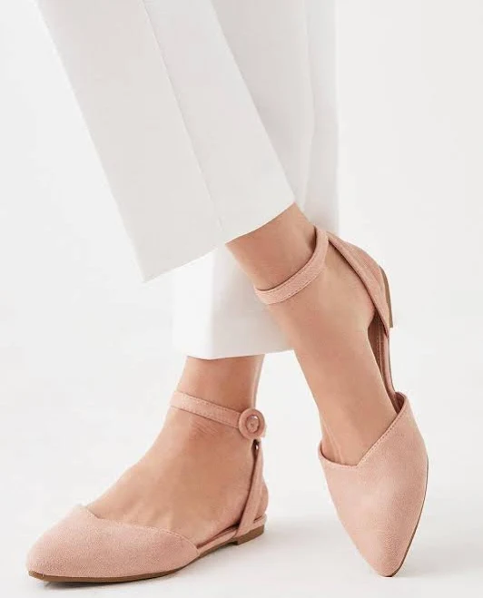 shoes Dorothy Perkins Women's Poppy Pointed Ankle Strap Ballet Pumps Debenhams.us $40.6