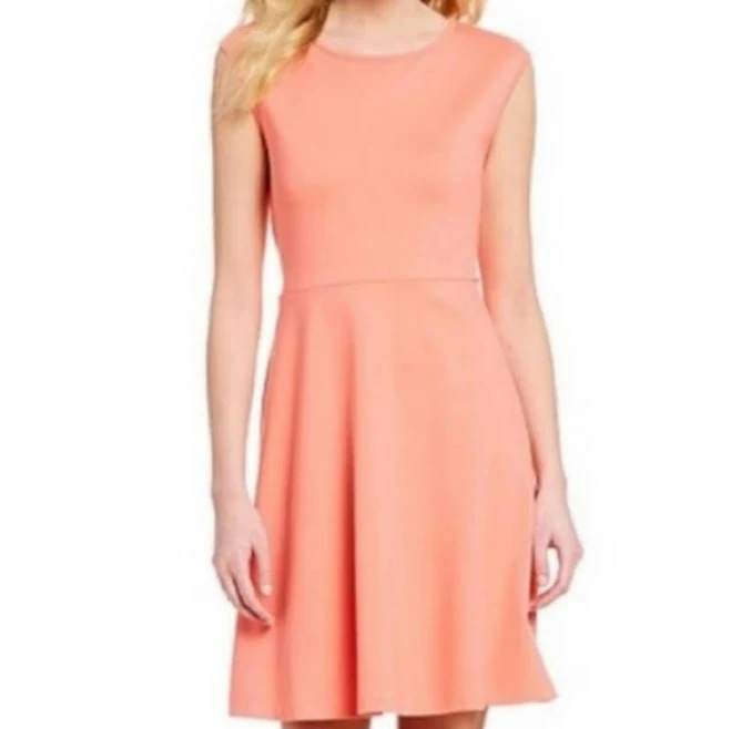 dress Draper James Dresses | Draper James Cap Sleeve Ponte A-Line Dress Coral S | Color: Silver | Size: S | Pm-29766579's Closet Poshmark $35