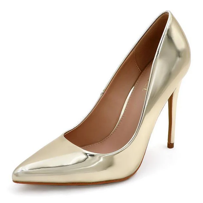 shoes Elegant Pointed Toe Stiletto Heels for Women - Classic High Heel Pumps, Women's, Size: 9, Gold Pu Kohl's $39.99