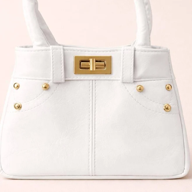 bag Elegant Women's Mini Top Handle Bag with Gold Details Etsy - Seller $26.7