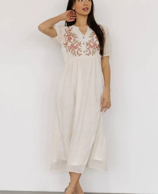 dress Embroidered Maxi Dress And Gold $49.99