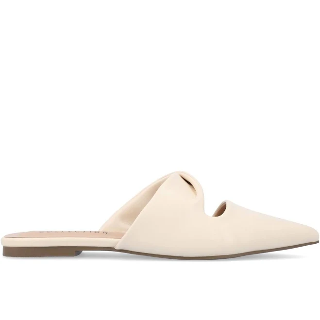shoes ENNISS Women's Vegan Leather Mule Flats Journee Collection $59.99