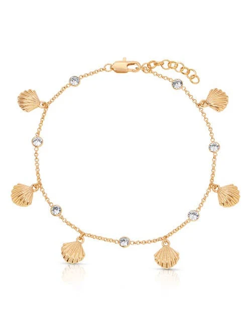 accessory Ettika 18k Gold Plated Scallop Shell Anklet Nordstrom $55