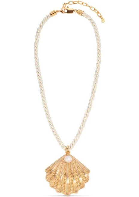 accessory Ettika 18K Gold Plated Scallop Shell Pendant Necklace Nordstrom $75
