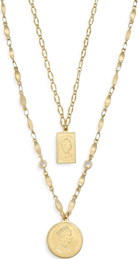 accessory Ettika Medallion of Mine Layered Coin Necklace Set Bloomingdale's $55