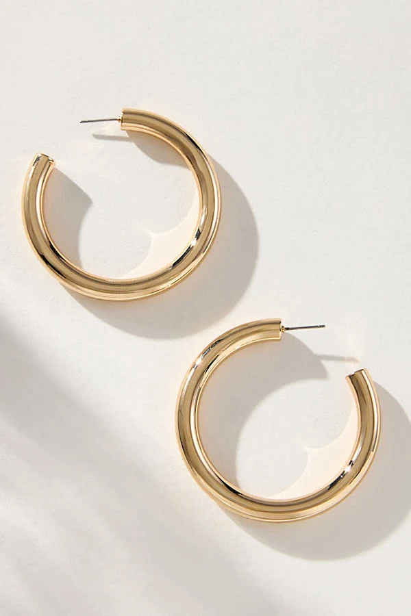 accessory Ettika Thick Classic Hoop Earrings Anthropologie $40