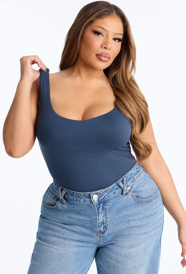 bodysuit Fashion Nova Double Lined Sleeveless V-Neck Bodysuit Fashion Nova $8