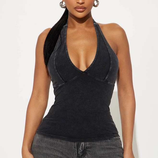 halter neck Fashion Nova V-Neck Halter Top Fashion Nova $11.99