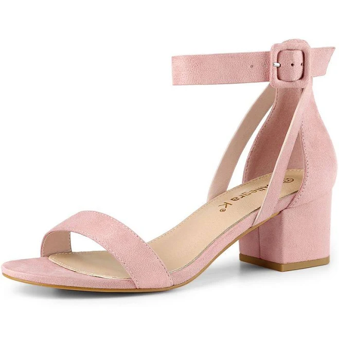 shoes Faux Suede Ankle Strap Block Low Heel Sandals Kohl's $50.99