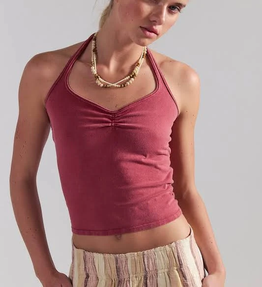 top Free People Sweetheart Halter Neck Jersey Top Free People $38