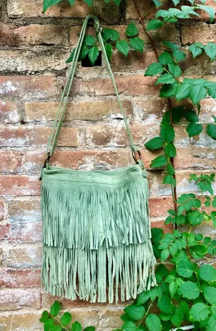 bag Fringed Suede Leather Crossbody Bag Etsy - goodtimesbarcelona $54.11