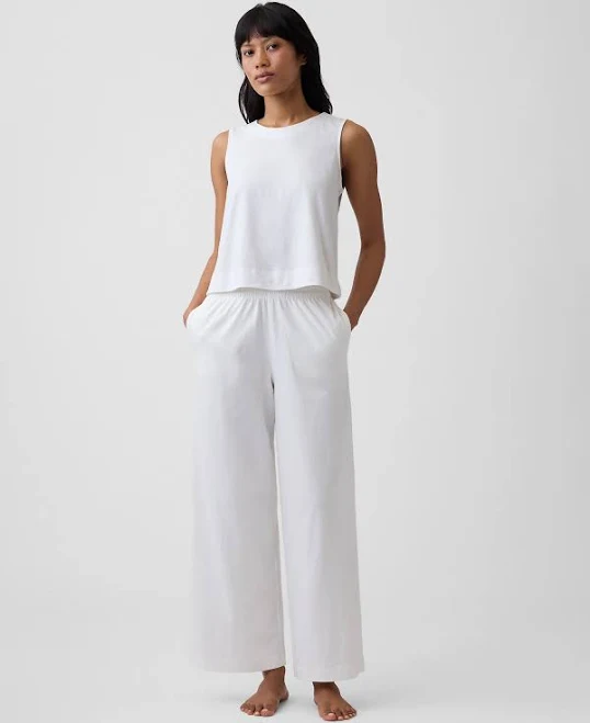 matching set Gap Women's Heavyweight Pull-On Wide-Leg Crop Pants Gap Factory $19.99