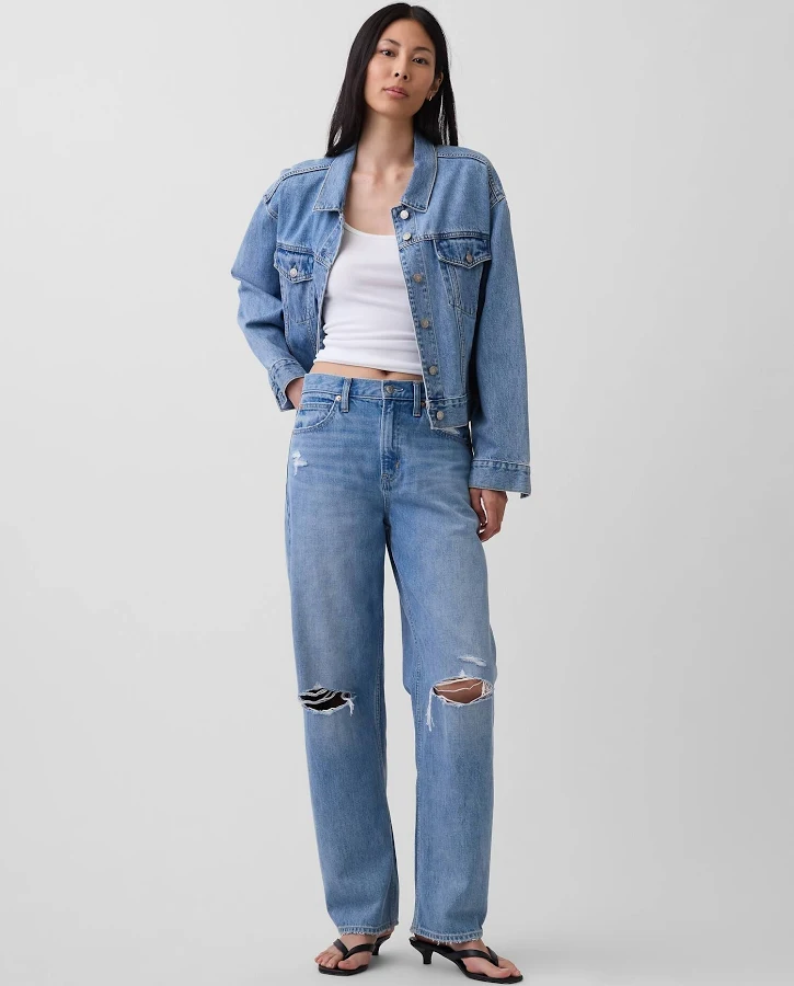 jeans Gap Women's High Rise Barrel Jeans Gap $62