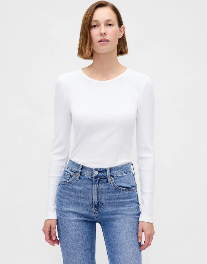 top Gap Women's Modern Compact Rib Crop T-Shirt Gap $15
