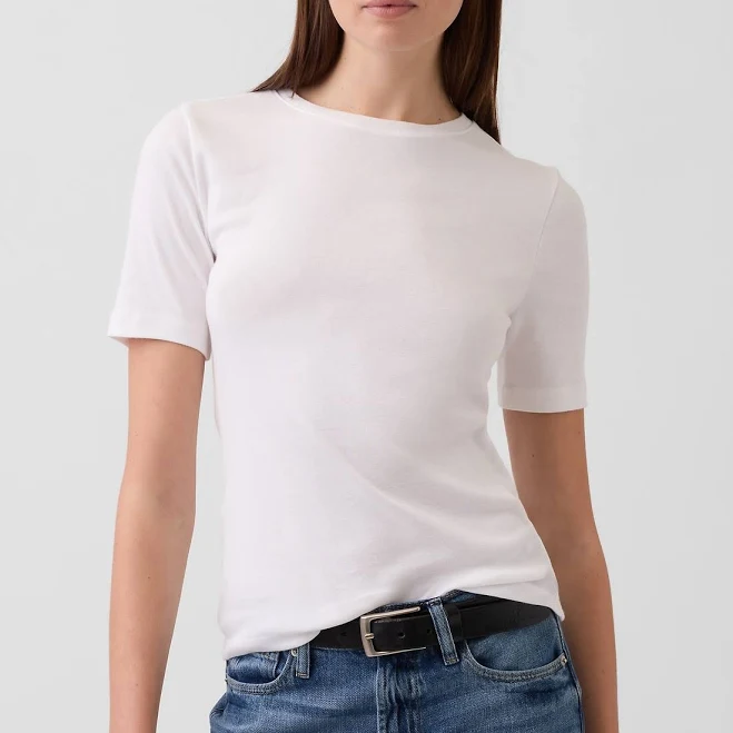 top Gap Women's Modern Ribbed Crewneck T-Shirt Gap Factory $9.99