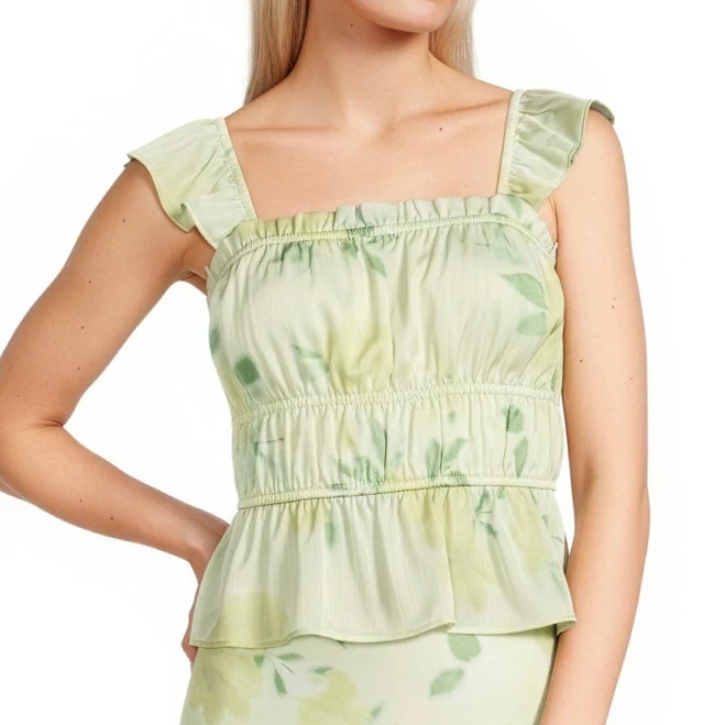 top GB Woven Floral Print Satin Tank Dillard's $49
