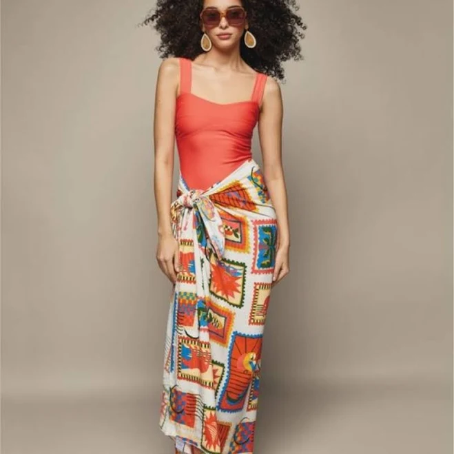 cover up Geometric Print Sarong Poshmark $35