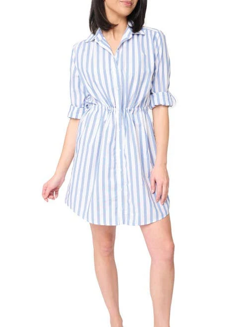 dress Gibsonlook Women's Long Sleeve Stripe Shirtdress Nordstrom $99