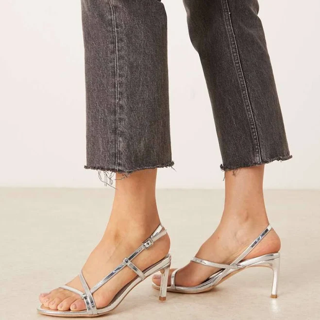 shoes Glamorous strappy heeled sandals in gold ASOS $36.8