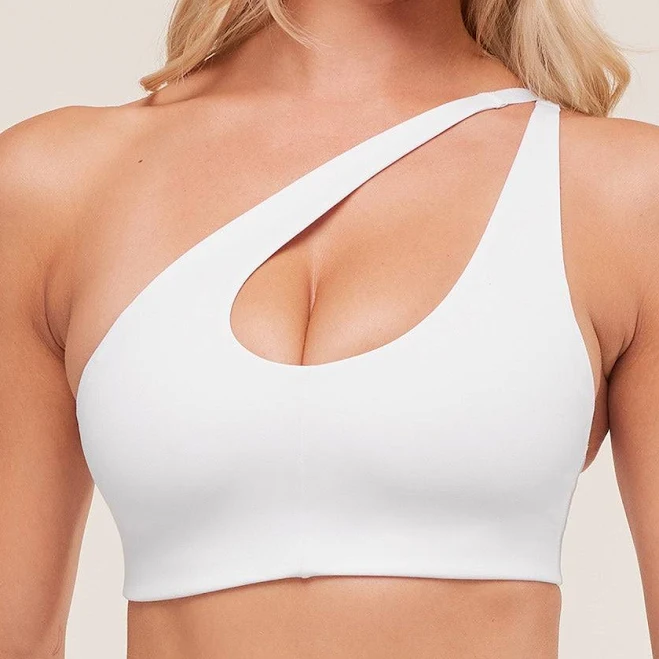 one shoulder top Gymshark One Shoulder Sports Bra Gymshark $20