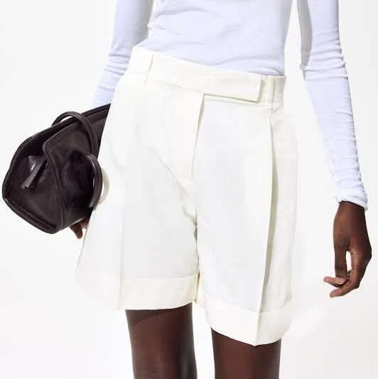 matching set H&M Ladies Dressy Linen-Blend Shorts H&M $29.99