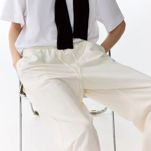 linen outfits H&M Ladies Linen-Blend Pants H&M $29.99