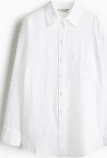 cover up H&M Ladies Oversized Linen Shirt H&M $47.99