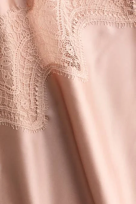 top H&M Ladies Satin Lace-Trimmed Camisole Top H&M $24.99