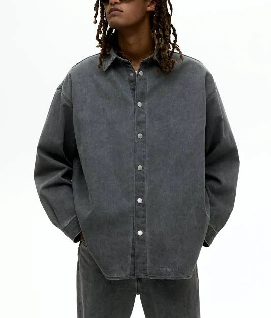 outerwear H&M Men's Oversized-Fit Denim Shirt H&M $49.99