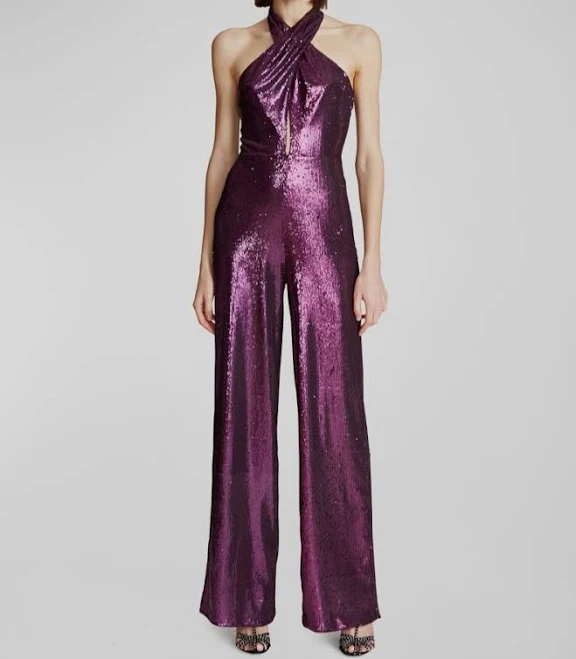 jumpsuit Halston Danielle Jumpsuit eBay - truehabit $131.69