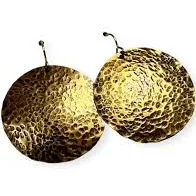 accessory Hammered Bronze Disc Earrings - 1.5" with Gold Fill Ear Wires Marin Jewelers Guild $125