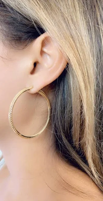 accessory Hammered Gold Filled Hoop Earrings Etsy - ShopMaLiB $32.3