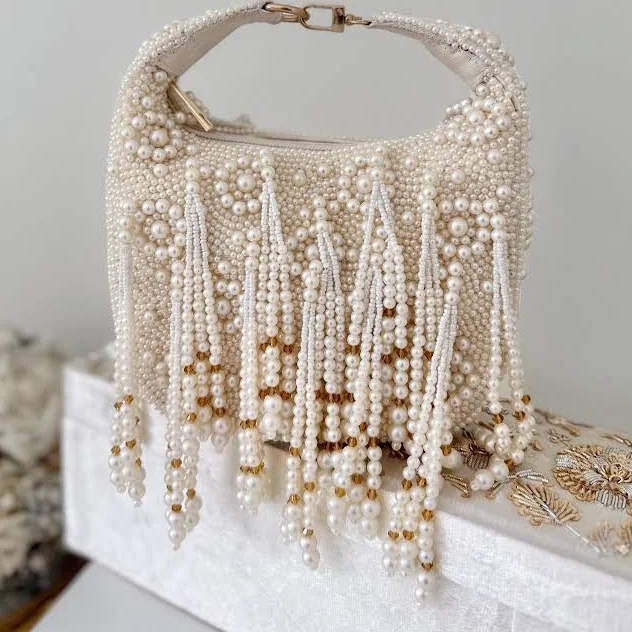 bag Handmade Beaded Top Handle Bag Etsy - DulhansDiary $85