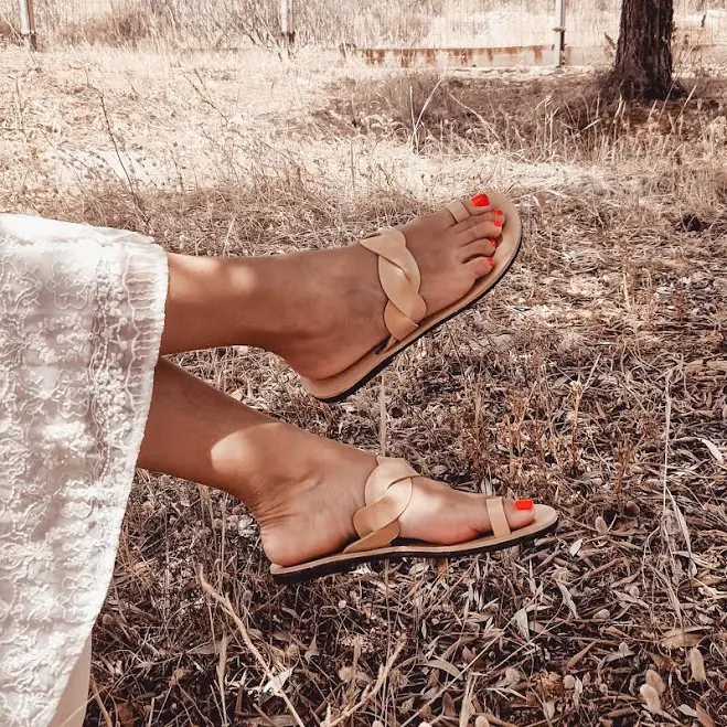 shoes Handmade Leather Braided Sandals Etsy - GrecianLeatherGoods $98.88