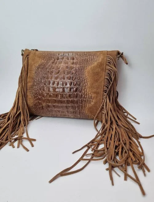 bag Handmade Leather Fringe Crossbody Bag Etsy - Seller $77.93