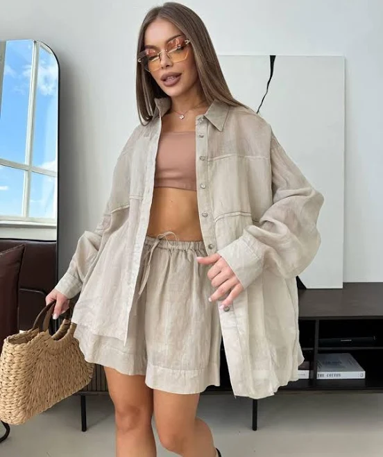 matching set Handmade Linen Two Piece Set Etsy - Seller $139.3