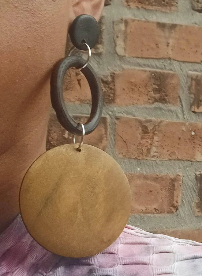 accessory Handmade Natural Wood Geometric Hoop Earrings Etsy - MiaMadeItDesigns $18