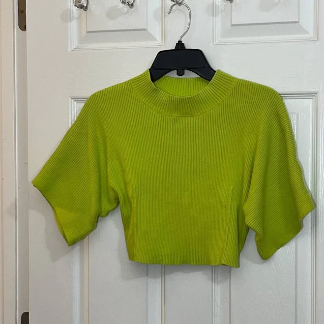 top Hanifa Neon Lime Ribbed Knit Crop Top S 100% Cotton Y2k Statement Made eBay - dag-jax-store $74.9