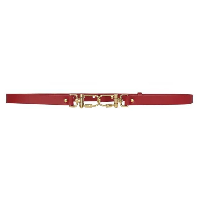 accessory Haute Cuir Women's Carabiners Skinny Leather Belt Lyst $141