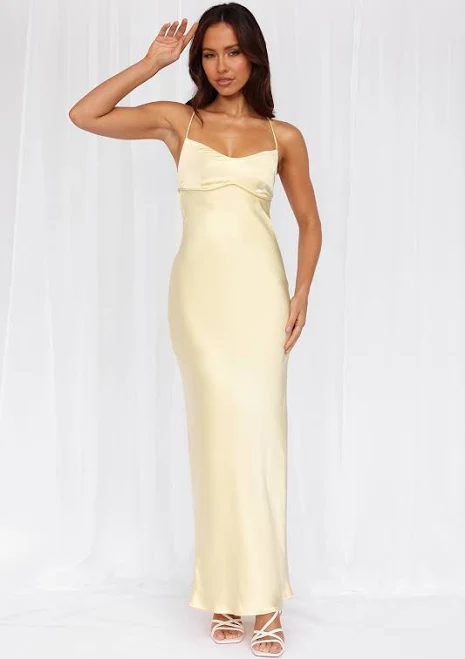 dress Hello Molly Samara Satin Maxi Dress Hello Molly US $139
