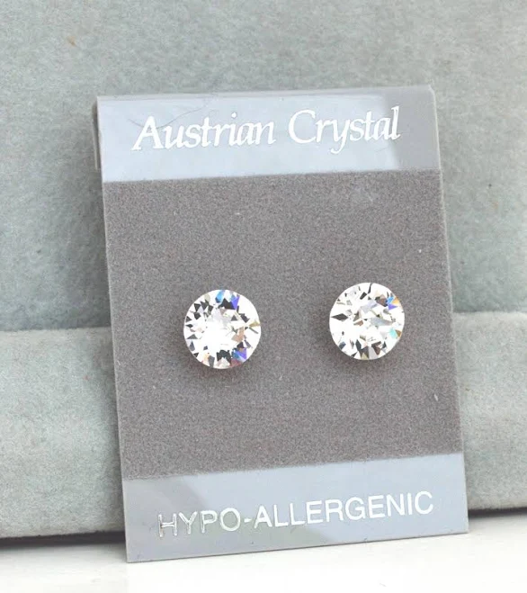 accessory Hypoallergenic Crystal Stud Earrings Etsy - Seller $7.99